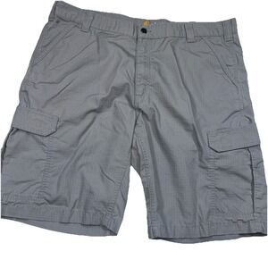 Carhartt Force Braxton Shorts Men 42 Relaxed Fit Cargo Utility Gray Ripstop